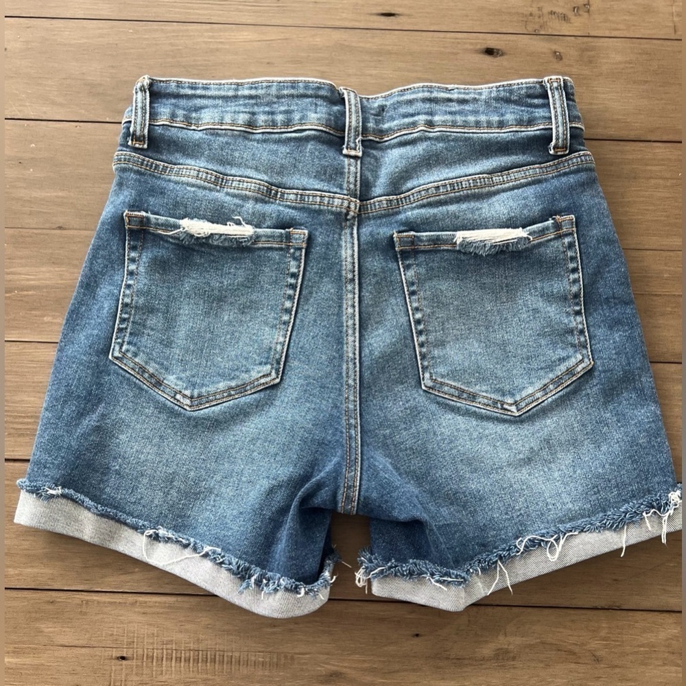 Summer Time Sunshine Zenana Distressed Denim Shorts - Picture 4 of 8